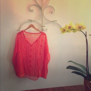 Coral 🧡Orange Boho Top
